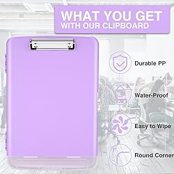 Sooez Clipboards with Storage, High Capacity Clip