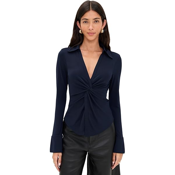 marno Bianca blouse（NAVY） marno Bianca blouse（NAVY） L'AGENCE Bianca Blouse in