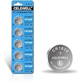 CELEWELL CR1620 5 Pack Key Fob Tracker 70mAh 3V Lithium Battery | 【5-Year Warranty】