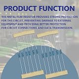 Innfeeltech 100Pcs 120 Ohm 1% Metal Film Resistors 1/4W Kit view 4