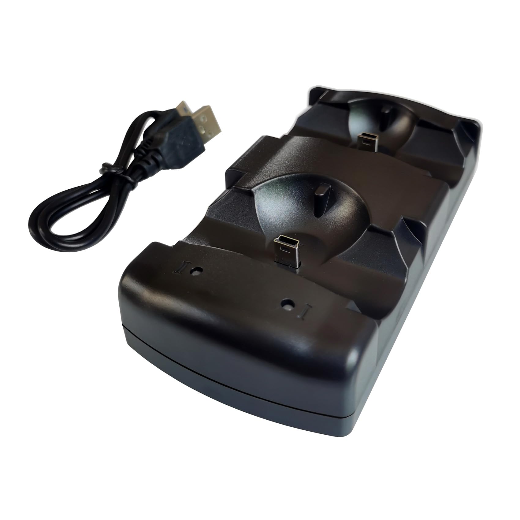 DHSKZRMJ 2 in 1 PS3 Controller Charger Station with LED Light Indicator, Charging Cable and Dock for Dual and Move Controllers