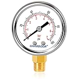 UHARBOUR Pressure Gauge 1/4 NPT 0-100 Psi 2" Dial