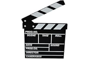 Film Clapboard, Professional Hollywood Movie Theme Party Decorations, Fit for Filmmaking, Photography, and Video Production