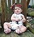 Newborn Baby Girl Clothes Deer Cartoon Bodysuit Romper Playsuit Jumpsuit Outfit (6-12 Months, White)