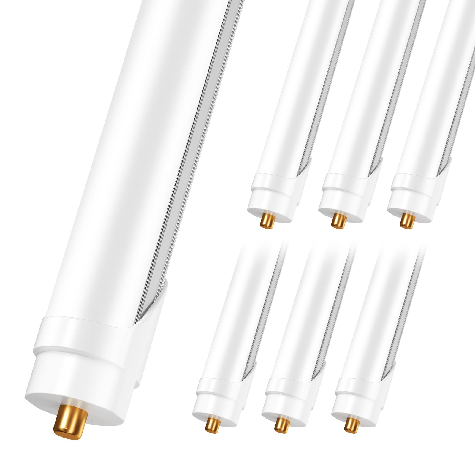 Photo 1 of ELEKICO 8FT Led Bulbs, Double Row Super Bright 72W 5000K T8 8FT Led Shop Light Bulbs, 9000LM FA8 Single Pin 8 Foot Led Light, 8FT Led Bulbs to Replace F96t12 Fluorescent Light Bulb 6 Pack