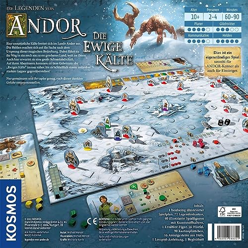Kosmos 683351 Die Legenden von Andor - Die Ewige Kälte, Eigenständiges Spiel in der Welt des Fantasy-Klassiker „Die Legenden von Andor“, kooperatives Brettspiel, ab 10 Jahren 2