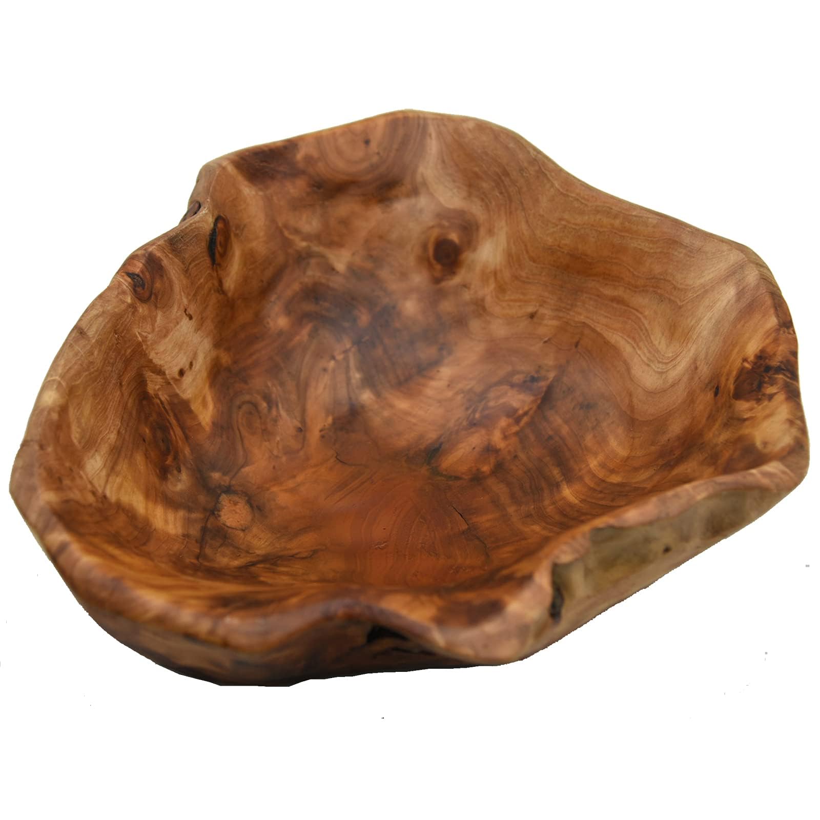 Photo 1 of ***ODOR GASOLINE*** JFFLYIT Creative Wood Bowl Root Carved Bowl Handmade Natural Real Wood Candy Serving Bowl (12"-14")