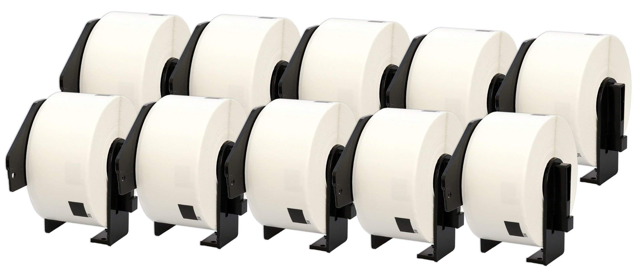 Printing Saver 10x Address Labels DK-11208 Easy Peel Labels Compatible with Brother P-Touch QL 1050 1050N 1060N 500A 500BS 500BW 560VP 560YX 570 580 580N 650TD 38mm x 90mm