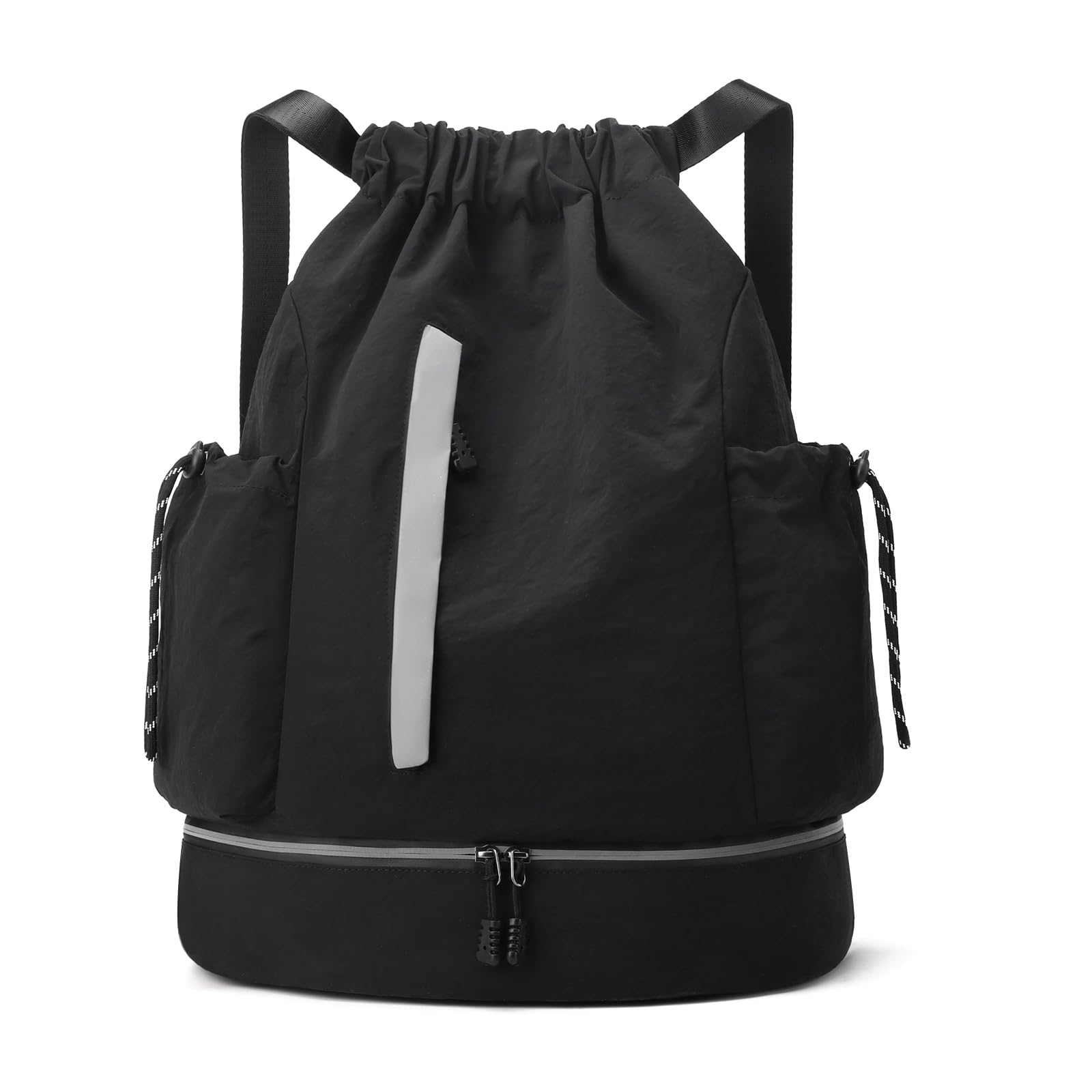 Photo 1 of ***(STOCK PHOTO FOR REFERENCE ONLY/ COLOR IS GREY)***JELUTAR Drawstring Backpack for Men Women Water-Resistant Gym Bag with Shoe Compartment Lightweight String Sport Sackpack for Basketball Soccer Swimming and Travel GREY