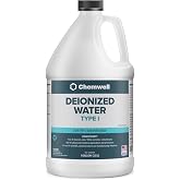 Chemwell Type I Deionized Water (1 Gallon) - ASTM/ACS Certified Ultra-Pure Lab Grade Water for Electronics, Laboratory, Cosmetic &amp; Home Use