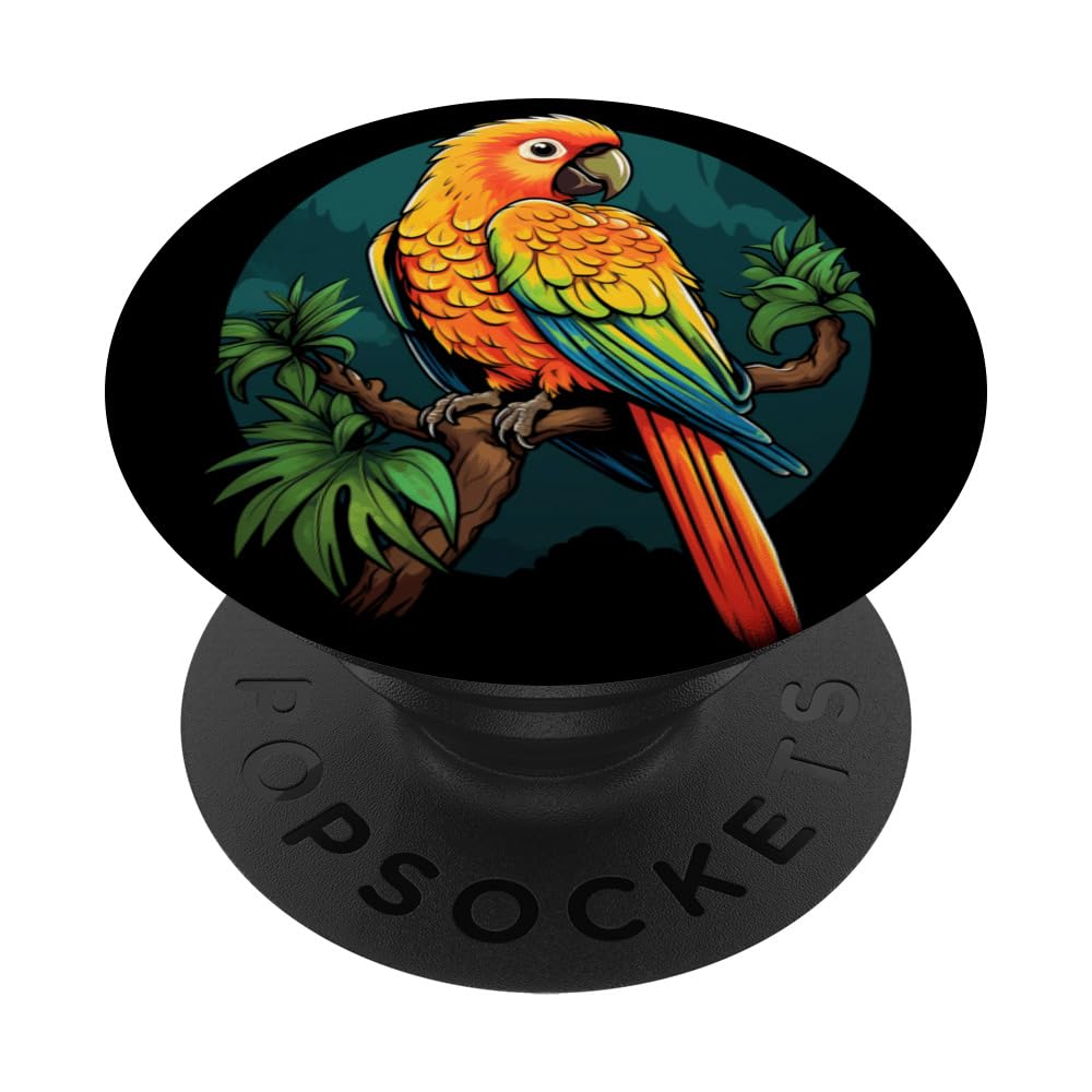 Sun Conure Parakeet Tropical Bird PopSockets Swappable PopGrip