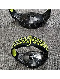 YOOSIDE para Fenix ??5   Forerunner 935 Correa de reloj, 22 mm Silicona Sport Ajuste rápido Correa a prueba de sudor de liberación fácil para Garmin Fenix ??5 5 Plus   Forerunner 935   Quatix 5   Instinct (Negro Verde)
