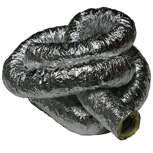 RubberCal "HVAC InsulatedFlex" Ducting Ventilation Duct Hose, 8Inch