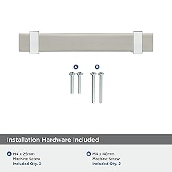 Amerock | Cabinet Pull | Satin Nickel/Polished