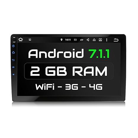 XOMAX XM-2VA1001 Autoradio mit Android 7.1.1 I XXL Bildschirm (10 Zoll / 25 cm I Navigation I Mirrorlink I Bluetooth I USB, S