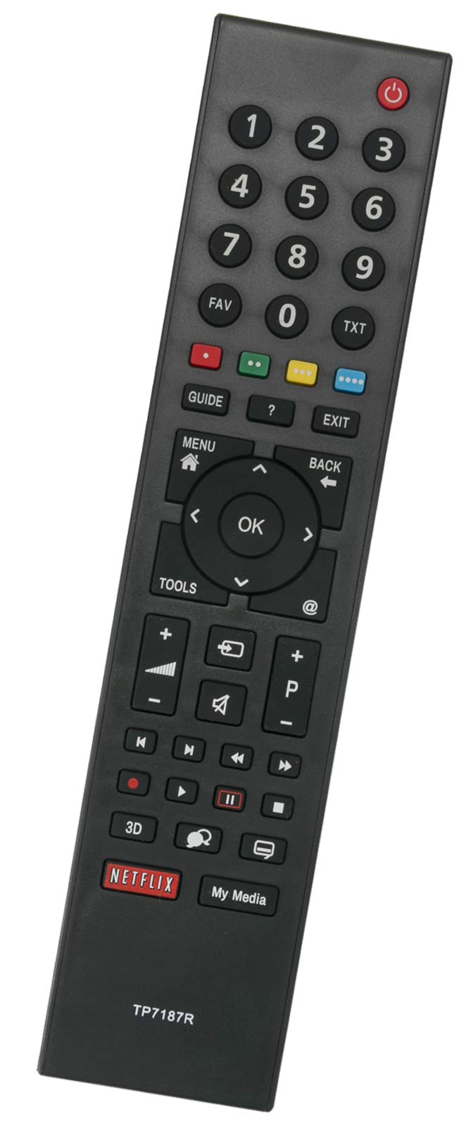 ALLIMITY TP7187R Remote Control Replacement for GRUNDIG LED LCD TV 32VLE7239WR 32VLE8130SL 26VLE7201BH 32VLE7139BR 32VLE812S 32VLE8130WL 42VLE971BL 26VLE8200BL 40VLE8270CP 42VLE9270BH