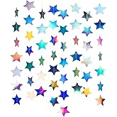 WEVEN Star Garland Holographic Decor Party Streamers Twinkle Star Banner Backdrop for Wedding Baby Shower Birthday Party Decorations, 3" in Diameter, 20 Feet in Total