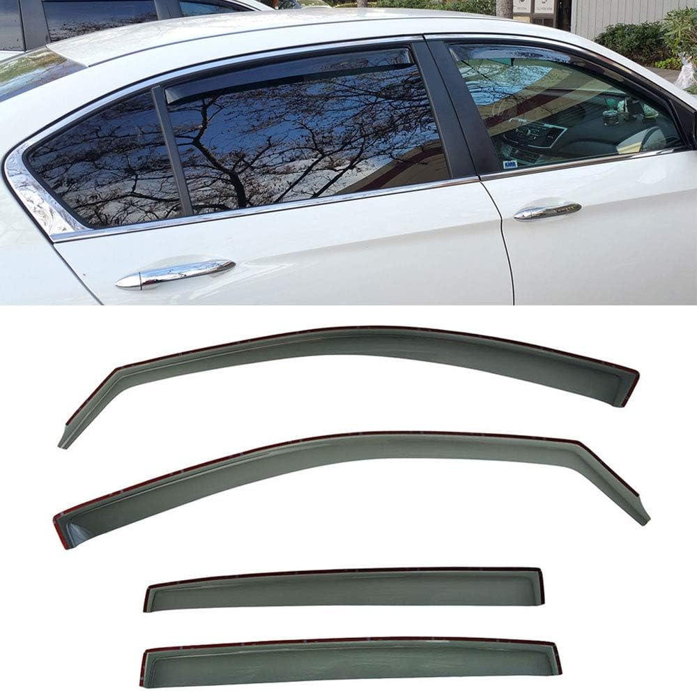 VXMOTOR for 2013-2017 Honda Accord Sedan 4 Door 4Dr - Window Visors Rain Guard Deflector in-Channel V37