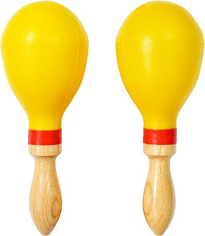 A-Star AP5161PK Wood Handled Plastic Maracas Pack of 10