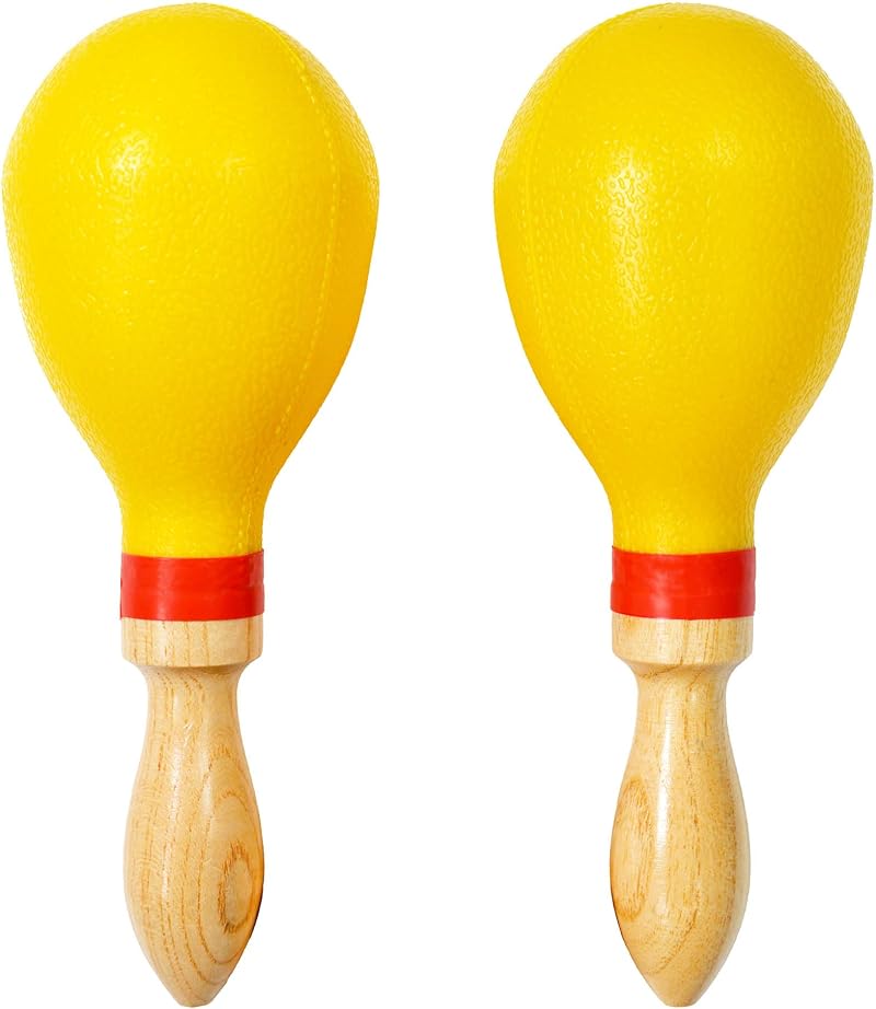 A-Star AP5161PK Wood Handled Plastic Maracas Pack of 10
