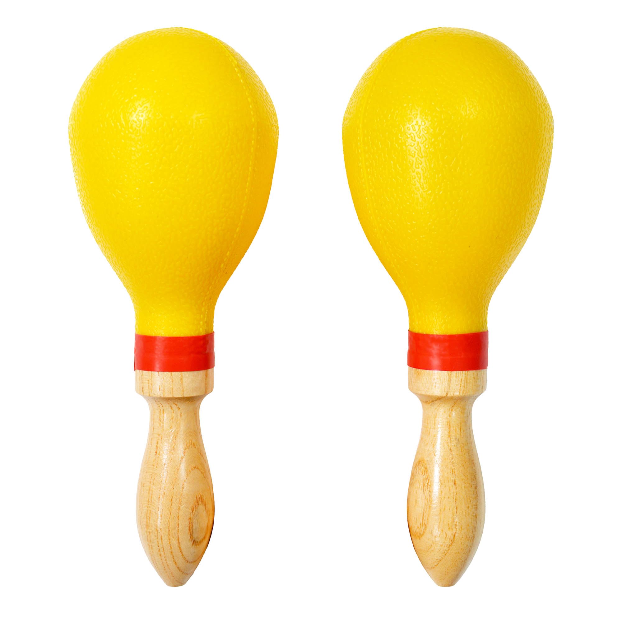 A-Star Wood Handled Large Plastic Maracas Pair - 25cm Shaker Rattle, Percussion Rhythm Instrument