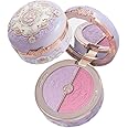 Flower Knows Butterfly Cloud Collar Rouge Box Highlighting & Blush Duo Powder,Matte Finish,Buildable & Blendable Makeup Blush for cheeks,Soft & Long-lasting for Girls & Women(04 Fluttering Romance)
