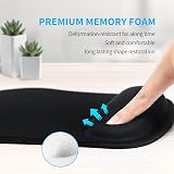 TECKNET Ergonomic Mouse Pad Wrist Support Memory Foam Black view 3