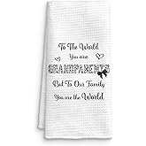 QICLM Gift for Grandparents Kitchen Towels, Grandparents Gifts from Grandkids Hand Towels for Bathroom Decor, Grandma and Grandpa Gifts Decorative Dish Tea Towels for Kitchen, 16x24 Inch