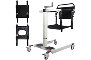 BNDDUP Patient Lift Transfer Chair, Patient Lift for Home, Transfer Lift Wheelchair for Home, Portable Patient Lift for Car, Transfer Chairs for Seniors, Bedside Commode Chair