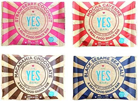Yes Bar - Real Food Snack Bars Variety Pack, Paleo Gluten Free (8 Pack)