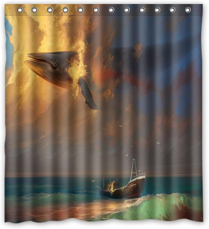 Shower Curtain Custom Fantastische Schiff Thema Polyester-Duschvorhang