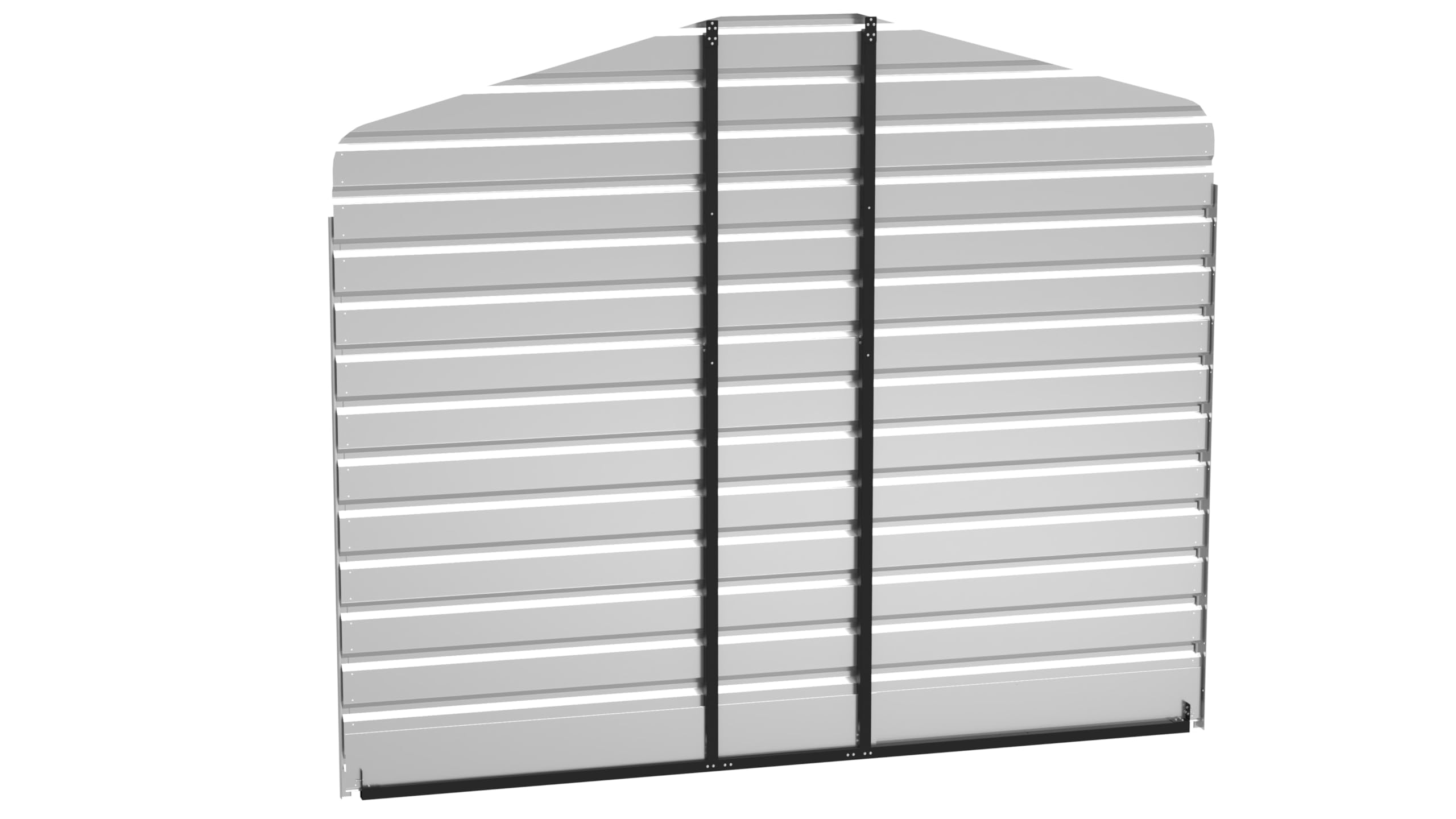 Photo 1 of *** MINOR DAMAGE ****Arrow 12' x 9' All-Weather Galvanized Steel Rear Carport Enclosure Wall Kit with Frame and Hardware, Charcoal