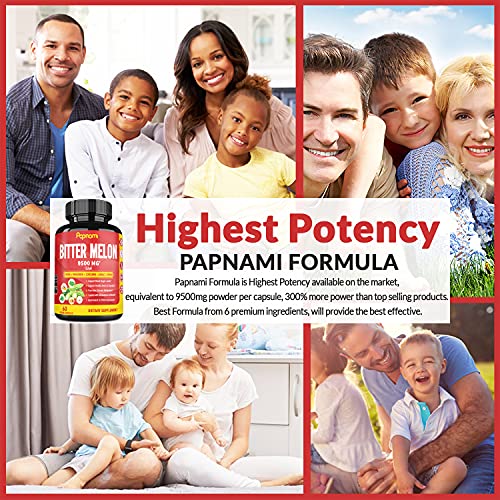 Organic Bitter Melon Extract Capsules 9500mg with Neem, Fenugreek