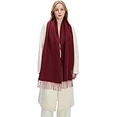 zero season Wool Blend Winter Scarf – Thick Warm Shawl Wrap for Women & Men, Solid Color Long Scarf for Cold Weather