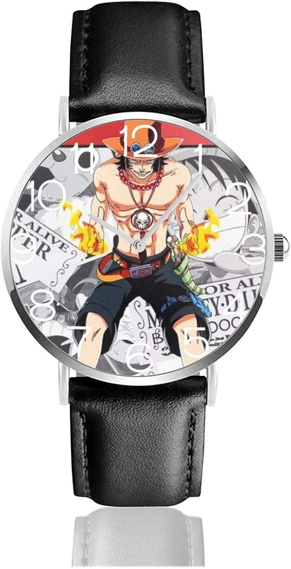 Amazon ワンピース 火拳のエース 腕時計 超薄型 軽量 ステンレス製 ブレスレット 40mm 防水 男女兼用 腕時計 腕時計 通販