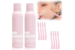 WHYCALON 2 Packs Hair Identifier Spray for Face Shaving,Skin Body Hair Identifying Spray and Dermaplaner,Skin Dermaplaning Spray for Face