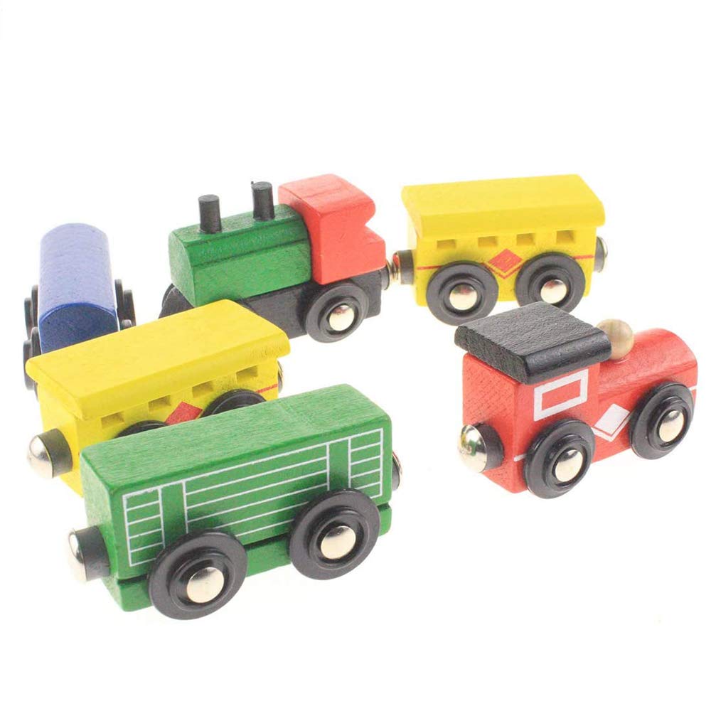 VOANZO Set of 6pcs Assemble THe Bocks And Pull The Little Magnetic Train For Children Room Bar Restaurant Balcony Decoration