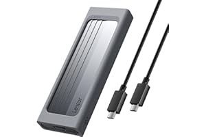 Lexar E300 M.2 NVMe SSD Enclosure, USB 3.2 Gen 2 (10Gbps) External SSD Reader, Tool-Free Portable Adapter, Compatible with M/