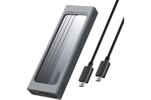 Lexar E300 M.2 NVMe SSD Enclosure, USB 3.2 Gen 2 (10Gbps) External SSD Reader, Compatible with Lexar NM790/NM1090 PRO SSD, Co