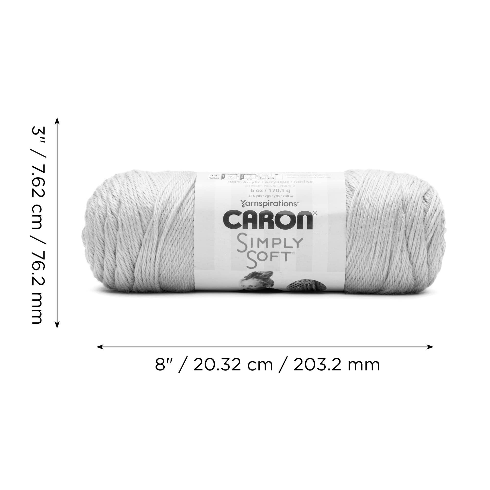 Simply Soft Burgundy Yarn - 3 Pack of 170g/6oz - Acrylic - 4 Medium (Worsted) - 315 Yards - Knitting/Crochet