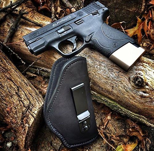 Magnetic Force Holster--IWB--Leather Edition (Black Leather Exterior/Black Leather Interior, Medium)