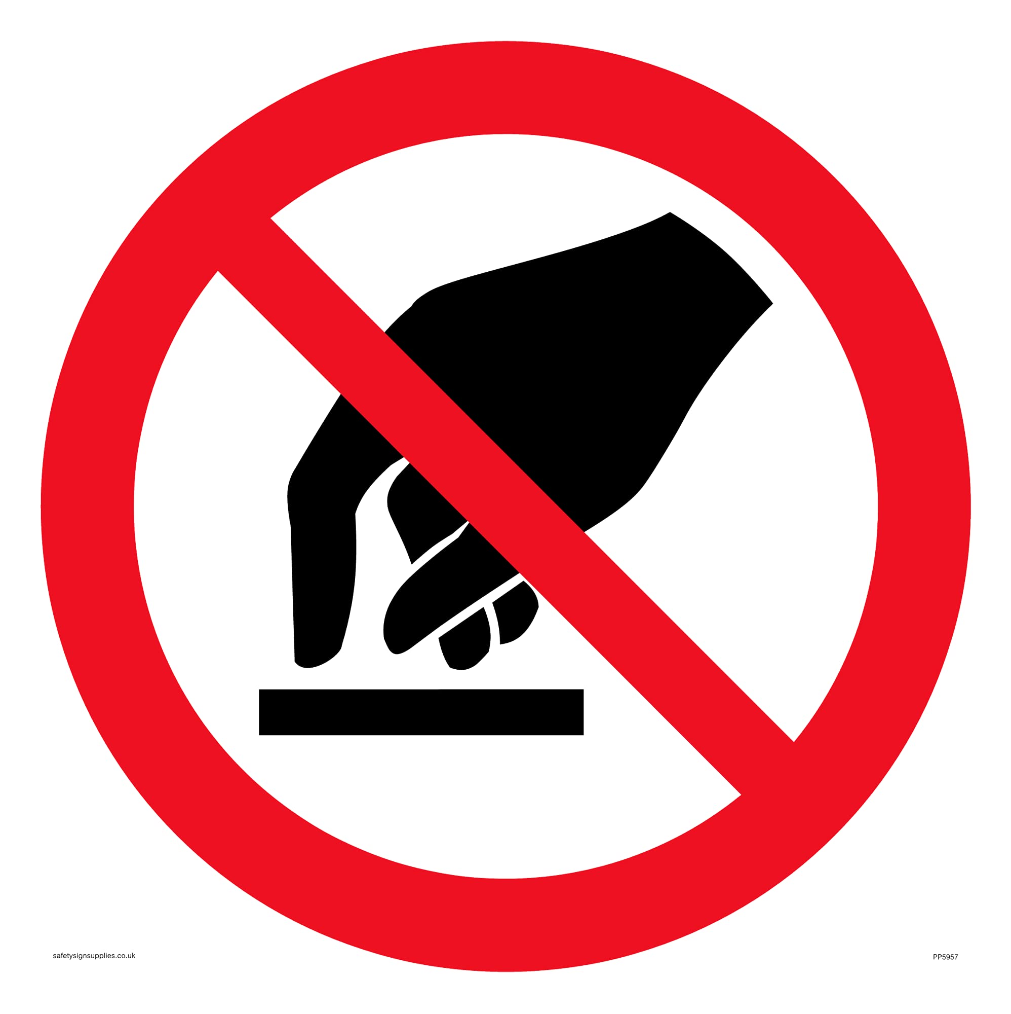 No touching symbol Sign - 200x200mm - S20