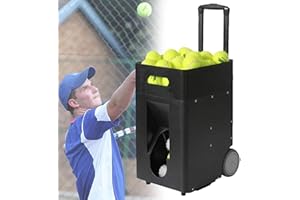 Tennis Ball Machine, Automatic Portable Tennis Ball Launcher/Thrower for All Level Players Training and Practice,Pre-Programm