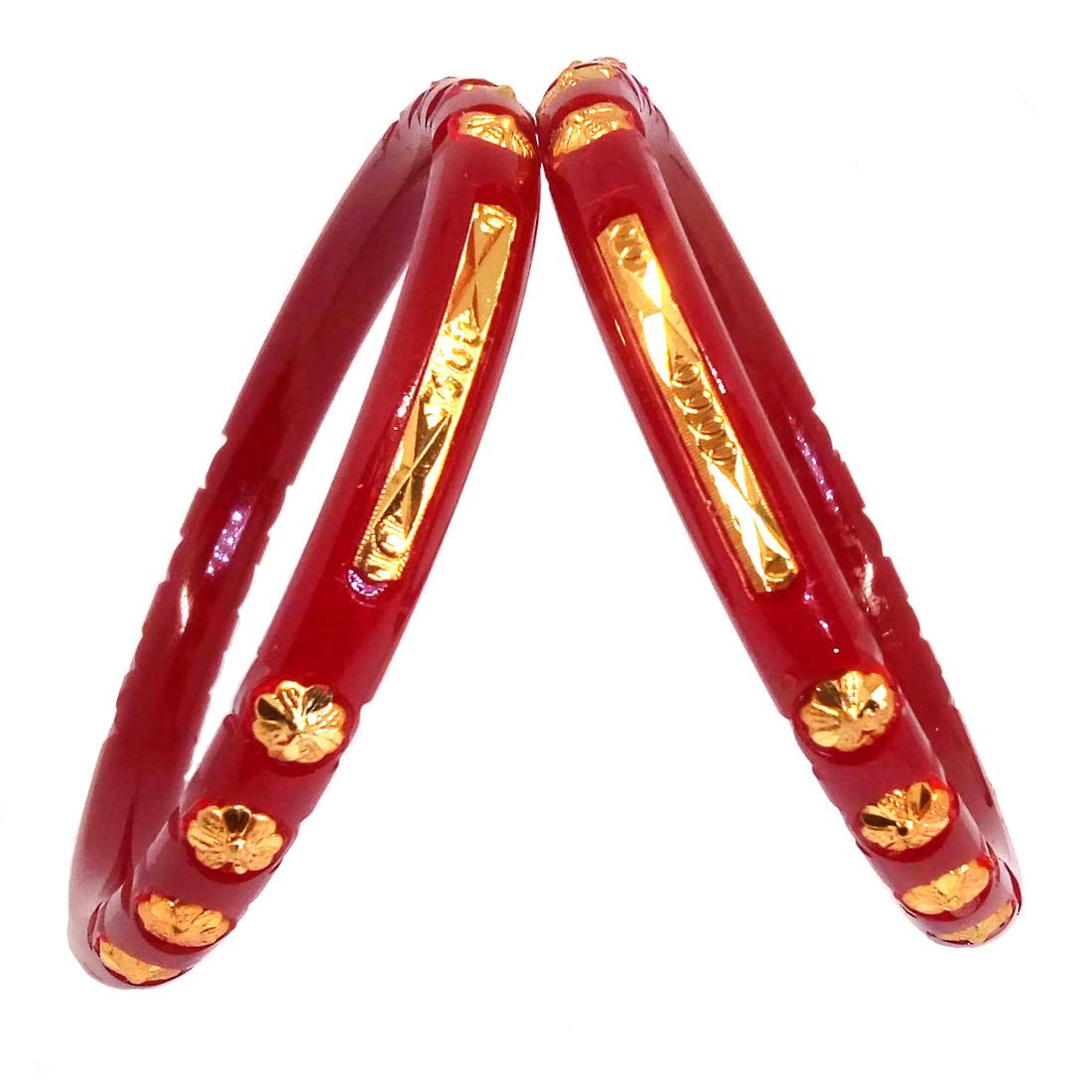 Tanvi JAcrylic Gold Plated Bangle Set For Women & Girls