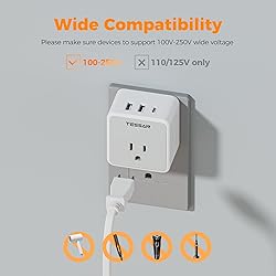 TESSAN Universal Travel Adapter Kit, International