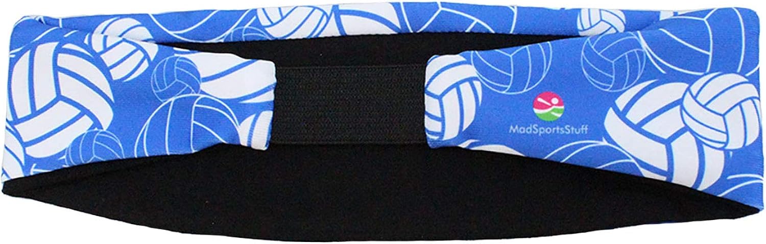 MadSportsStuff Crazy Volleyball Headband (Royal/White, One Size): Clothing
