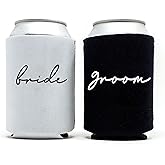 HubbyWifeyGifts Wedding Gifts for Couples, Wedding Can Coolers for Bride and Groom, Honeymoon Novelty Can Holder | Engagement Gift | Bridal Shower Decoration