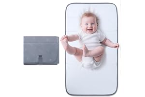 Lekebaby Portable Changing Pad, Waterproof Baby Changing Mat, Foldable Travel Diaper Chang Pad, Grey