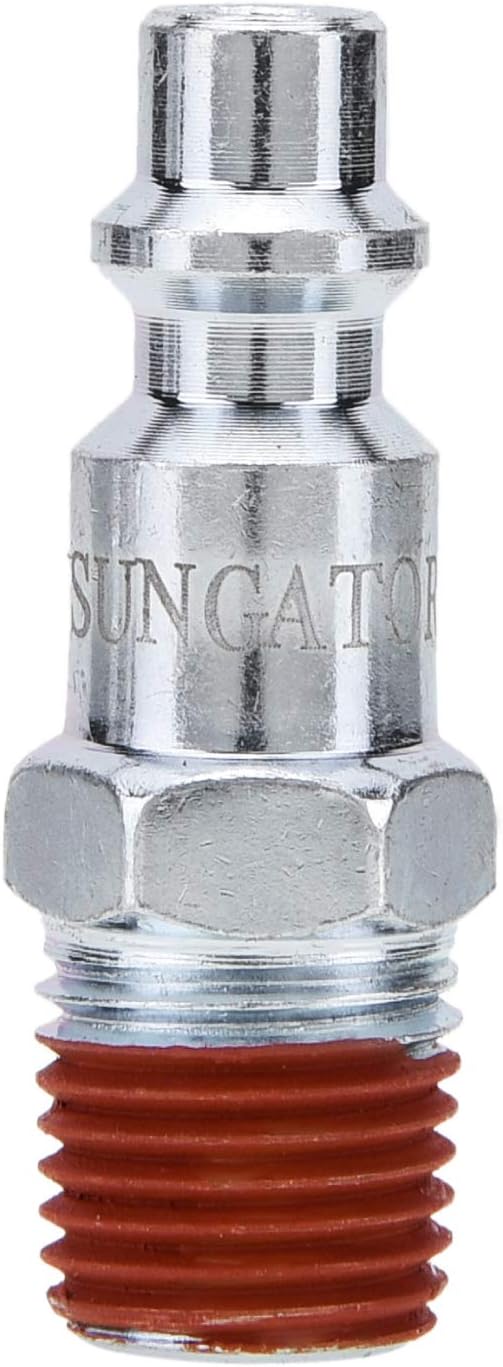 SUNGATOR 1/4-Inch NPT Male Industrial Air Plug, Pneumatic Plugs (25-Pack) - - 