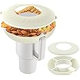 Snack Bowl for Stanley Cup 40oz with Cover, Silicone Snack Tray with Lid for Stanley Cup 40oz Tumbler with Handle, Reusable Snack Container for Home, Snack Ring for Stanley Cup Accessories, Cream